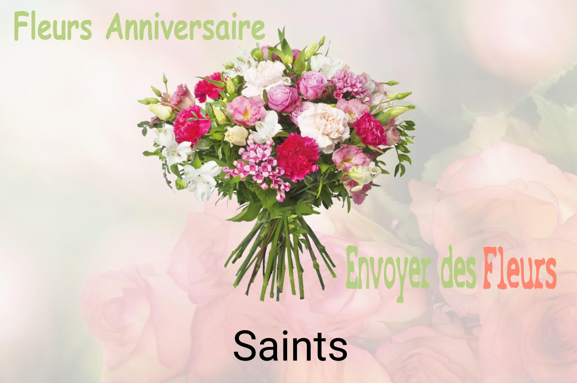 Bouquet de fleurs d’anniversaire livré à Saints